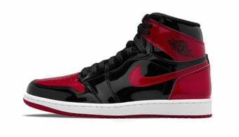 バスケットシューズ バッシュ ジョーダン Jordan Air Jordan 1 Retro Hi OG Patent Bred Blk/Red