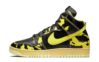 バスケットシューズ バッシュ スニーカー ダンク イエローアシッドウォッシュ ナイキ Nike Dunk high 1985 SP Yellow Acid Wash Blk/Yel ストリート