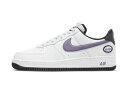 バスケットシューズ バッシュ スニーカー ナイキ Nike Air Force 1 Low '07 LV8 Hoops White/Canyon Purple ストリート