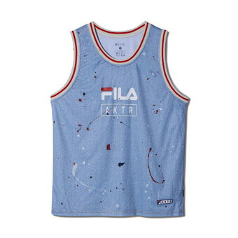 バスケットノースリーブ タンクトップ ウェア アクター AKTR xFILA MOCK DENIM TANK FADE BLUE 【MEN'S】 バスケットノースリーブ タンクトップ ウェア アクター AKTR xFILA MOCK DENIM TANK FADE BLUE 【MEN'S】