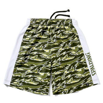 バスケットショーツ バスパン ウェア スポルディング Spalding 布帛 Shorts Tiger Camo Khaki 【MEN'S】