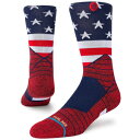 バスケットソックス ウェア クルーソックス STANCE AMERICAN CREW Red ランニング トレーニング ストリート