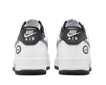 バスケットシューズ バッシュ スニーカー ナイキ Nike Air Force 1 Low '07 LV8 Hoops White/Canyon Purple ストリート