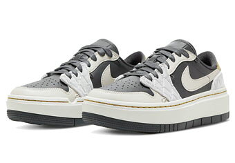 バスケ@TOKYO UltimateCollectionのバスケットシューズ バッシュ スニーカー ジョーダン Jordan Wmns Air Jordan 1 Elavate Low W Wht/Gray ストリート 【WOMEN'S】｜アングル2