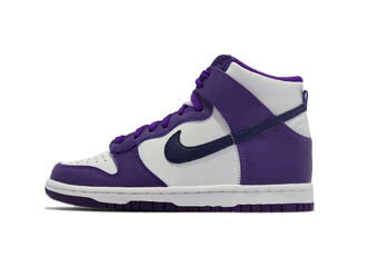 バスケットシューズ バッシュ スニーカー ナイキ Nike Dunk High GS GS Navy/White/Purple ストリート ..