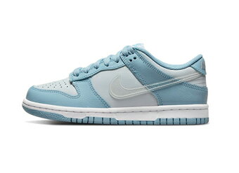 バスケットシューズ バッシュ スニーカー ナイキ Nike Dunk Low Retro GS Clear Blue Swoosh GS Aura/Worn Blue/White ストリート 【GS】キッズ