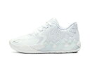 バスケットシューズ バッシュ ラメロボール プーマ Puma MB.01 Team Lo GS GS White/Silver 【GS】キッズ
