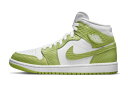 バスケットシューズ バッシュ スニーカー ビビッドグリーンパイソン ジョーダン Jordan Wmns Air Jordan 1 Mid SE W VIvid Green Python ストリート 【WOMEN 039 S】