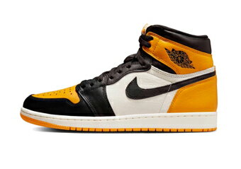 バスケットシューズ バッシュ スニーカー ジョーダン Jordan Air Jordan 1 High Retro OG Yellow Toe Taxi/Black-Sail ストリート