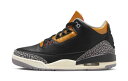 バスケットシューズ バッシュ スニーカー ジョーダン Jordan Wmns Air Jordan 3 Retro W Black / Gold ストリート 【...