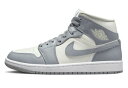 バスケットシューズ バッシュ スニーカー ジョーダン Jordan Wmns Air Jordan 1 Mid Stealth W Sail/Gray ストリー...