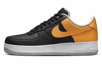 バスケットシューズ バッシュ スニーカー ナイキ Nike Air Force 1 Low Taxi Black/Orange ストリート