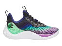 バスケットシューズ バッシュ オーロラ アンダーアーマー UnderArmour Curry 10　Aurora GS GS PurpleMulti キッズ