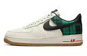 バスケットシューズ バッシュ スニーカー タータンチェック ナイキ Nike AIR FORCE 1 '07 LX Plaid Ivory/Green ストリー...