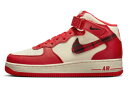 シューズ スニーカー ナイキ Nike Air Force 1 Mid '07 LX Plaid Ivory/Red ストリート