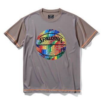バスケットTシャツ ウェア スポルディング Spalding Tシャツ オプティカルレインボー Ash Brown ランニング トレーニング ストリート 【MEN'S】 バスケットTシャツ ウェア スポルディング Spalding Tシャツ オプティカルレインボー Ash Brown ランニング トレーニング ストリート 【MEN'S】