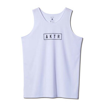 バスケットノースリーブ タンクトップ ウェア アクター AKTR BASIC AKTR LOGO TANK WHITE ストリート 【MEN'S】