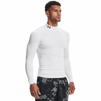 バスケットサポーター インナー トップ アンダーアーマー UnderArmour UA CG ARMOUR COMP MOCK White ランニング トレーニング ストリート