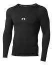 バスケットサポーター インナー トップ アンダーアーマー UnderArmour UA COLDGEAR ARMOUR COMPRESSION L/S CREW SHIRT Black ランニング トレーニング ストリート