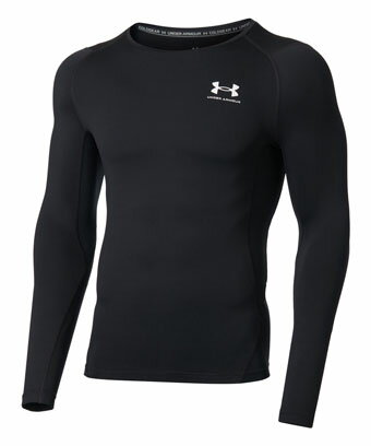 バスケットサポーター インナー トップ アンダーアーマー UnderArmour UA COLDGEAR ARMOUR CREW SHIRT Black ランニング トレーニング ストリート