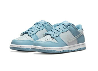 バスケットシューズ バッシュ スニーカー ナイキ Nike Dunk Low Retro GS Clear Blue Swoosh GS Aura/Worn Blue/White ストリート 【GS】キッズ