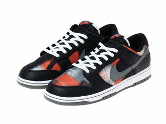 バスケットシューズ バッシュ スニーカー グラフィティー ナイキ Nike Dunk Low Retro PRM Graffiti Black/Red ストリート