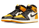 バスケットシューズ バッシュ スニーカー ジョーダン Jordan Air Jordan 1 High Retro OG Yellow Toe Taxi/Black-Sail ストリート 2