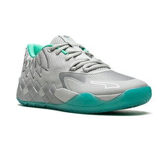 バスケットシューズ バッシュ ラメロボール プーマ Puma MB.01 Lo UFO GS Gray/Teal 【GS】キッズ