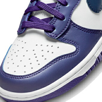 バスケットシューズ バッシュ スニーカー ナイキ Nike Dunk High GS GS Navy/White/Purple ストリート 【GS】キッズ