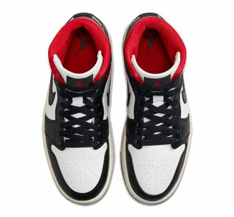 �Х����åȥ��塼�� �Хå��� ���ˡ����� ���硼���� Jordan Wmns Air Jordan 1 Mid W White/Black/Red ���ȥ꡼�� ��WOMEN'S��