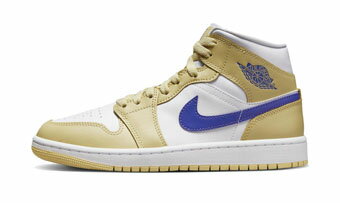 バスケットシューズ バッシュ スニーカー ジョーダン Jordan Wmns Air Jordan 1 Mid Lemon Wash W Lemon Wash /L.Blue/White ストリート 【WOMEN'S】 1