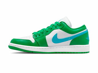 バスケットシューズ バッシュ スニーカー ジョーダン Jordan Wmns Air Jordan 1 Low W Green/Aquatone/White ストリート 【WOMEN'S】