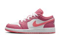 バスケットシューズ バッシュ スニーカー ジョーダン Jordan Air Jordan 1 Low Desert Berry GS White/Pink スト...