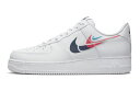 バスケットシューズ バッシュ スニーカー ナイキ Nike AIR FORCE 1 '07 Multi Swooshes White/Black-Orange-...