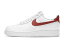 バスケットシューズ バッシュ スニーカー ナイキ Nike AIR FORCE 1 '07 Multi Swooshes White/Red ストリート