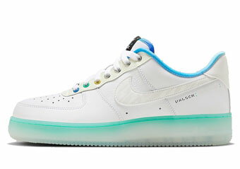 バスケットシューズ バッシュ スニーカー ナイキ Nike Air Force 1 Low '07 PRM Unlock White/Green ストリート