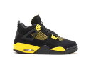 バスケットシューズ バッシュ スニーカー ジョーダン Jordan Air Jordan 4 Retro Thunder GS GS Black/Yellow ...