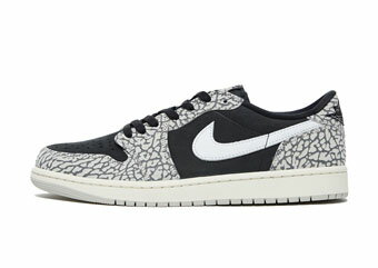 バスケットシューズ バッシュ スニーカー ジョーダン Jordan Air Jordan 1 Low Retro OG Black Cement GS Black/Grey/White/Sail ストリート 【GS】キッズ