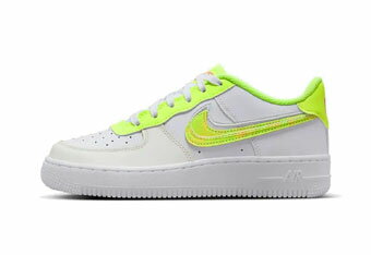 シューズ スニーカー ナイキ Nike Air Force 1 Low LV8 GS GS White/Volt ストリート 【GS】キッズ