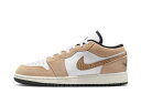 バスケットシューズ バッシュ スニーカー Brown Elephant ジョーダン Jordan Air Jordan 1 Low SE GS GS Beige...