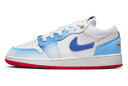 バスケットシューズ バッシュ スニーカー Gradient ジョーダン Jordan Air Jordan 1 Low SE GS GS White/Royal...