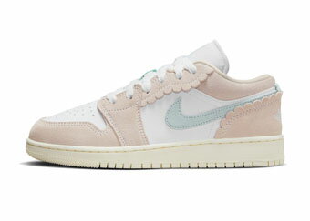 バスケットシューズ バッシュ スニーカー ジョーダン Jordan Air Jordan 1 Low SE GS GS White/Pink/Blue ストリート 【GS】キッズ