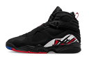 バスケットシューズ バッシュ スニーカー 8　レトロ ジョーダン Jordan Air Jordan 8 Retro PlayOffs Black/True Red ストリート