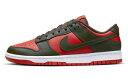 バスケットシューズ バッシュ スニーカー ナイキ Nike Dunk Low Retro BTTYS Red/Khaki ストリート