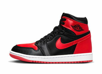 バスケットシューズ バッシュ スニーカー ジョーダン Jordan Wmns Air Jordan 1 Retro HI OG Satin Bred W Black/Red ストリート 【WOMEN'S】