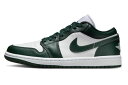 バスケットシューズ バッシュ スニーカー ジョーダン Jordan Wmns Air Jordan 1 Low W White/Dark Green ストリート...