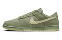 バスケットシューズ バッシュ スニーカー ツイル ナイキ Nike Dunk Low Retro PRM Oil Green/Olive Aura-Phanto...