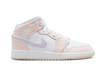 バスケットシューズ バッシュ スニーカー ジョーダン Jordan Air Jordan 1 Mid GS GS Pink Wash/Violet Frost/White ストリート 【GS】キッズ