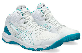 バスケットシューズ バッシュ アシックス Asics DUNKSHOT MB 9 GS White/Blue 【GS】キッズ