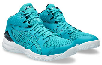 バスケットシューズ バッシュ アシックス Asics DUNKSHOT MB 9 GS Turquoise 【GS】キッズ